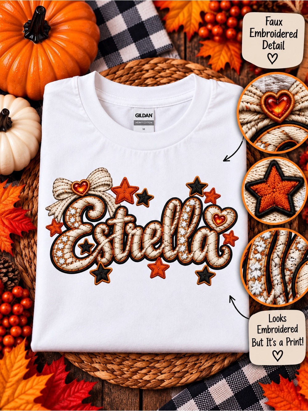 Personalized Kids Halloween T-Shirt | Custom Name Faux Embroidery Tee | 12M–10 - Picture 4 of 16